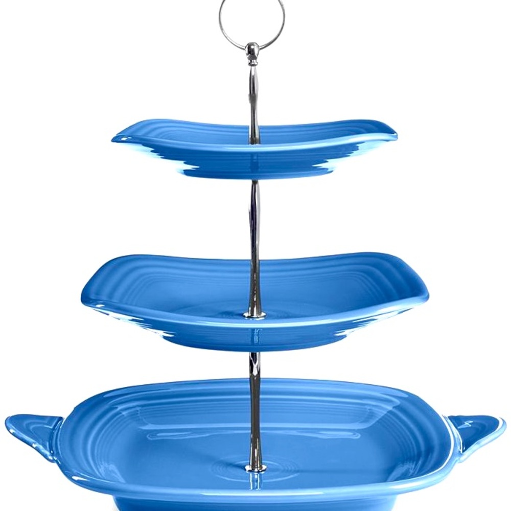 Fiestaware Lapis Blue Tiered Server NIB